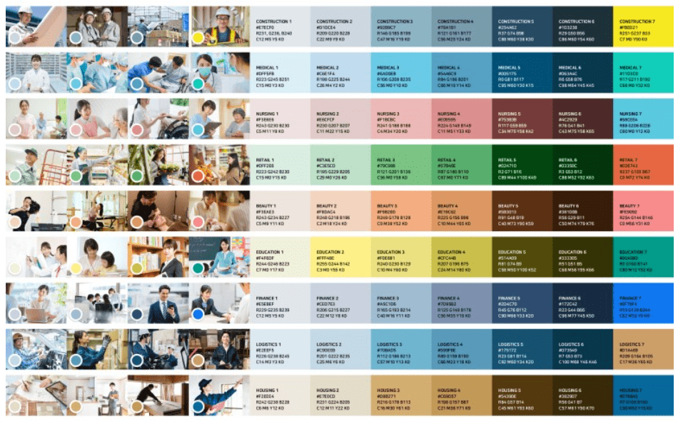 현장 컬러를 개발하는 모습.