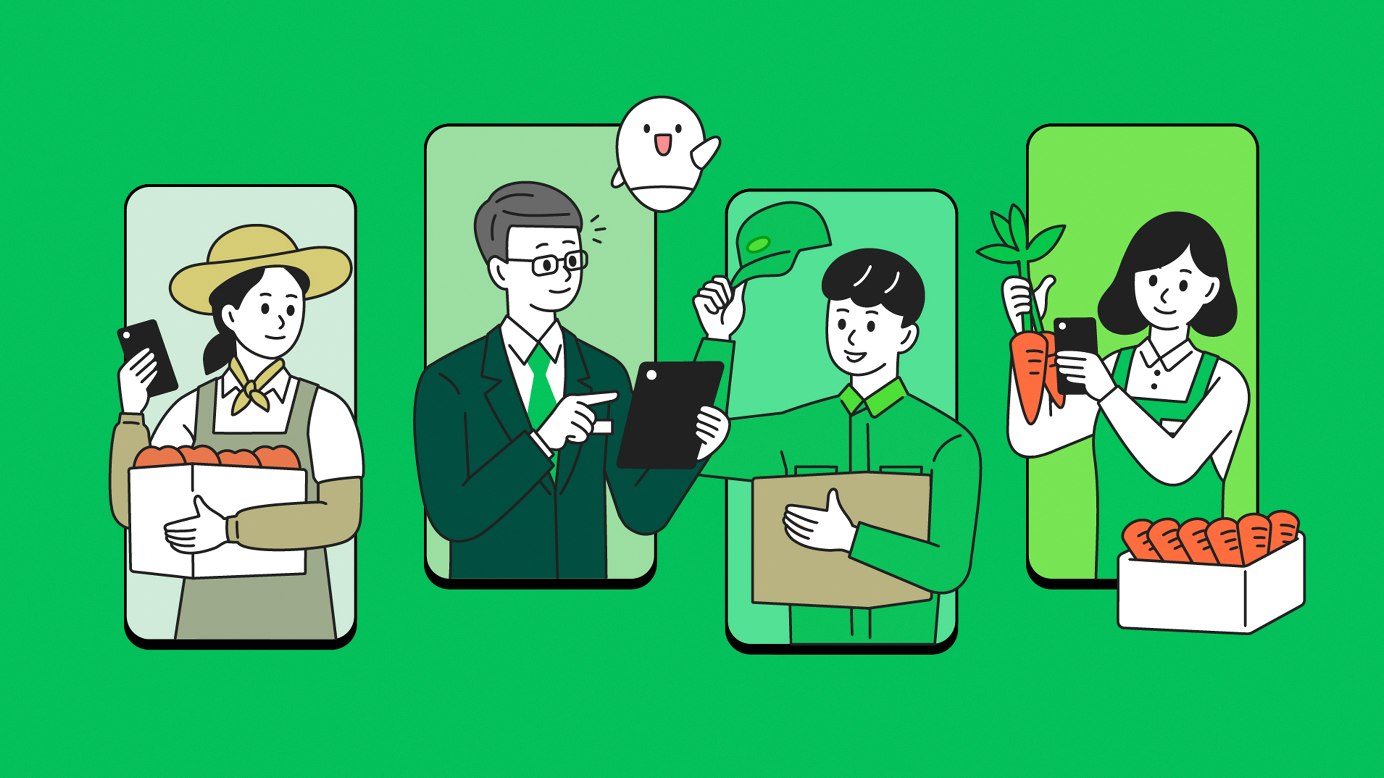 일하는 모든 사람들의 연결에 집중한 네이버웍스 디자인.