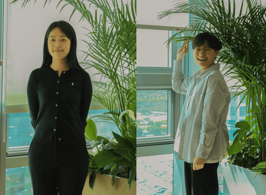 네이버웍스 Biz Svc Planning 전주연 님과 김민희 님 모습.