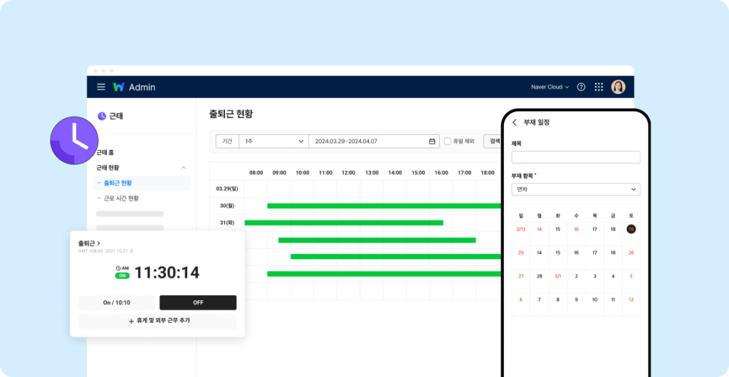 네이버웍스 뉴스레터 #2 유연근무제 소개 이미지